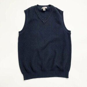 Cypress Links Mens Sweater Vest Black  V Neck Medium Golf Business